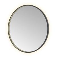 Hotbath &More Mirrors Round LED Badkamerspiegel - Rond - 80 cm - Geborsteld Zwart Pvd
