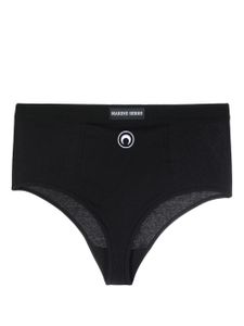 Marine Serre culotte Crescent Moon en coton biologique - Noir