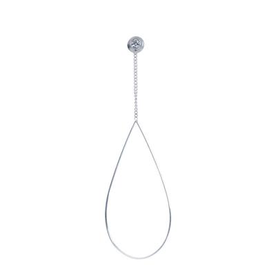 iXXXi Oorbellen Oval Chain Stone Zilver