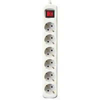 Stopcontactenstrip 6 Tomas met Interruptor Silver Electronics Wit Afmeting 1,5 m