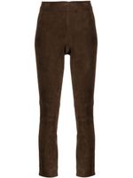 Vince pantalon en daim à coupe courte - Marron