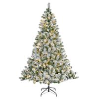 Kunst kerstboom Imperial pine met sneeuw en verlichting 210 cm