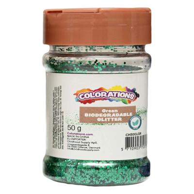 Colorations - biologisch afbreekbare glitter groen - 50g
