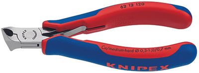 Knipex Elektronica-voorsnijtang met schuine kop met meer-componentengrepen 120 mm - 6212120