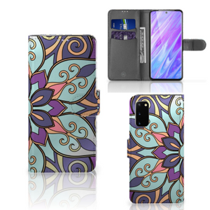 Samsung Galaxy S20 Hoesje Purple Flower