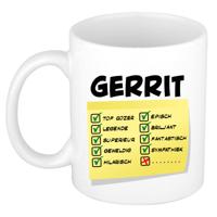 Naam mok Gerrit - wit - top gozer - keramiek - 300 ml - cadeau collega beker Naam mok Gerrit - wit - top gozer - keramiek - 300 ml - cadeau collega beker
