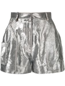 Roberto Cavalli Short en poil de veau - Argent