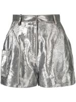 Roberto Cavalli Short en poil de veau - Argent
