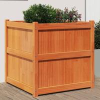 VidaXL Plantenbak 70x70x70 cm massief grenenhout wasbruin