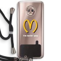 I'm lovin' you: Motorola Moto G6 Transparant Hoesje met koord