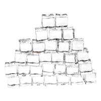Decoris ijsblokjes - 30x stuks - transparant - kunststof - 2 cm - decoratie - winter themafeest