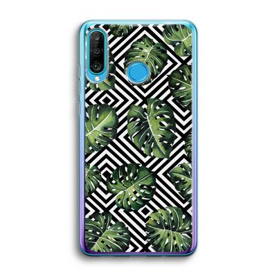 Geometrische jungle: Huawei P30 Lite Transparant Hoesje