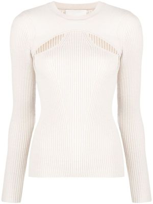 ISABEL MARANT Zana ribgebreide trui - Beige