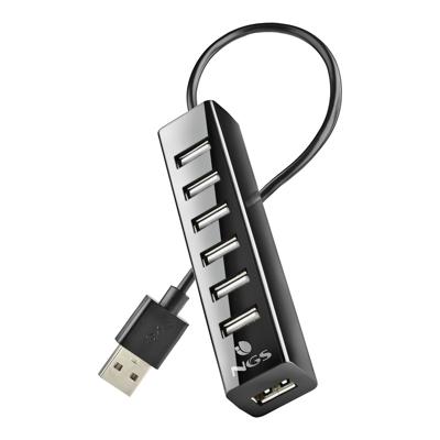 USB-HUB NGS IHUB7 TINY Zwart