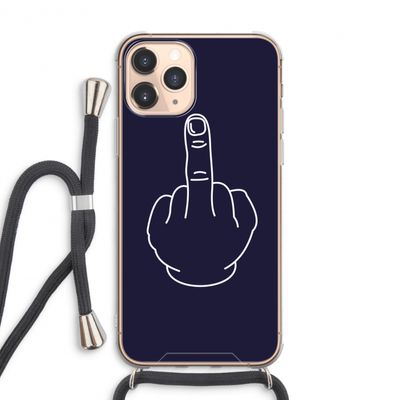 F**k U: iPhone 11 Pro Max Transparant Hoesje met koord