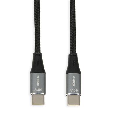 iBOX IKUTC USB-C kabel 60W 1m Zwart