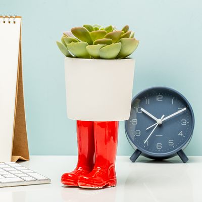 Regenlaarzen Bloempot - Groot/rood