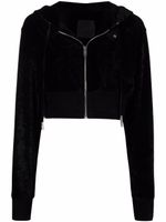 Givenchy hoodie crop en velours - Noir - thumbnail