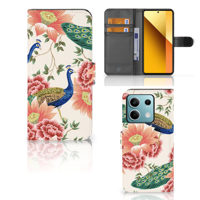 Telefoonhoesje met Pasjes voor Xiaomi Redmi Note 13 5G Pink Peacock - thumbnail