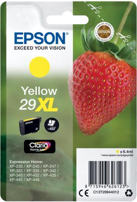 Epson inktcartridge 29XL, 450 pagina&apos;s, OEM C13T29944012, geel