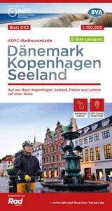 Fietskaart DK3 ADFC Radtourenkarte Dänemark - Kopenhagen - Seeland - D