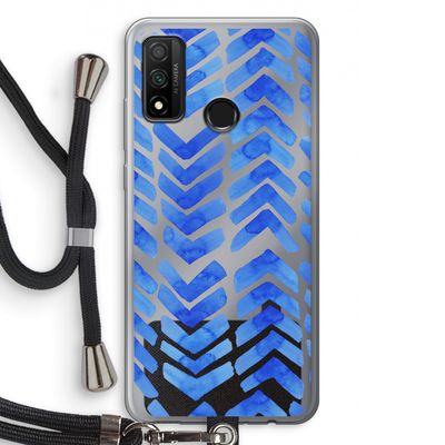 Blauwe pijlen: Huawei P Smart (2020) Transparant Hoesje met koord
