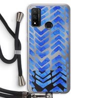 Blauwe pijlen: Huawei P Smart (2020) Transparant Hoesje met koord