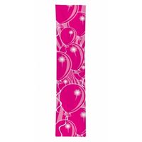 Ballonnen banner roze kleur - Feestbanieren