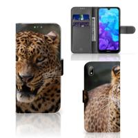Huawei Y5 (2019) | Telefoonhoesje | Met pasjeshouder | Luipaard