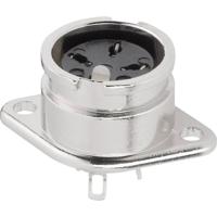 BKL Electronic 0202016 DIN-connector Flensbus, contacten recht Aantal polen: 4 Zilver 1 stuk(s)