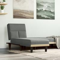 Chaise longue stof donkergrijs
