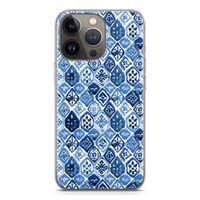 Blauw motief: iPhone 13 Pro Transparant Hoesje