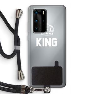 King zwart: Huawei P40 Pro Transparant Hoesje met koord