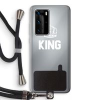 King zwart: Huawei P40 Pro Transparant Hoesje met koord