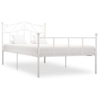 Bedframe metaal wit 100x200 cm