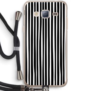 Stripes: Samsung Galaxy J3 (2016) Transparant Hoesje met koord