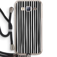 Stripes: Samsung Galaxy J3 (2016) Transparant Hoesje met koord
