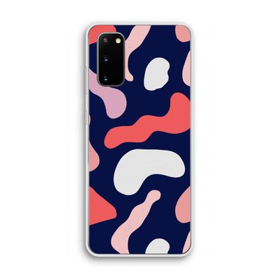Memphis Shapes Pink: Samsung Galaxy S20 Transparant Hoesje