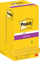 Post-it Super Sticky notes, 90 vel, ft 76 x 76 mm, pak van 12 blokken, neongeel - thumbnail