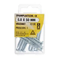 Spaanpl.schr. ck 5.0x50mm 12st - Deltafix