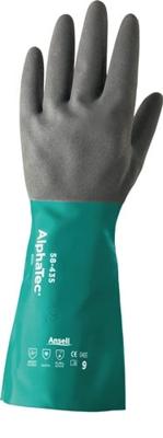Ansell Chemicaliënhandschoen | maat 9 zeegroen/antracietgrijs | EN 388, EN 374, EN 1149 | PSA-categorie III | 12 paar - 58-435-9 58-435-9