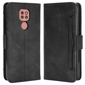 Cardholder Series Motorola Moto E7 Plus Wallet Case - Zwart