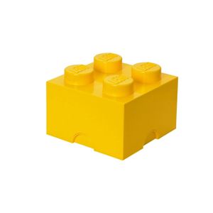 LEGO - Set van 2 - Opbergbox Brick 4, Geel - LEGO