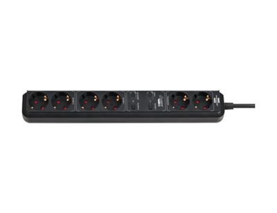 Brennenstuhl wifi-stekkerdoos 6 aansluitingen voor binnen zwart