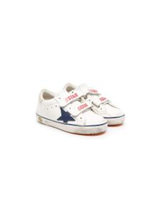 Golden Goose Kids baskets Old School en cuir - Blanc