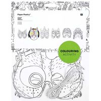6x Knutsel papieren maskers om in te kleuren voor kinderen   - - thumbnail