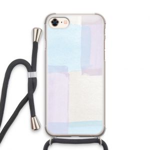Square pastel: iPhone 7 Transparant Hoesje met koord