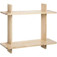 Leen Bakker - Wandrek Mick Naturel Rubberwood - 53x60x20 Cm - Hout - Bruin