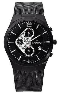 Horlogeband Skagen 906XLTTM Mesh/Milanees Zwart
