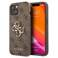 Guess 4G Big Metal Logo iPhone 13 Hybrid Case - Bruin - thumbnail